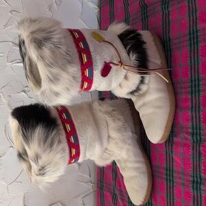 Tecnica White Snow Fur Boots size 41